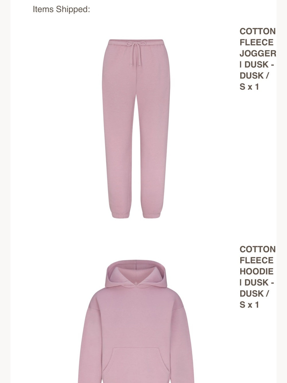 Skims cotton fleece hoodie jogger set - Picture 5 of 5